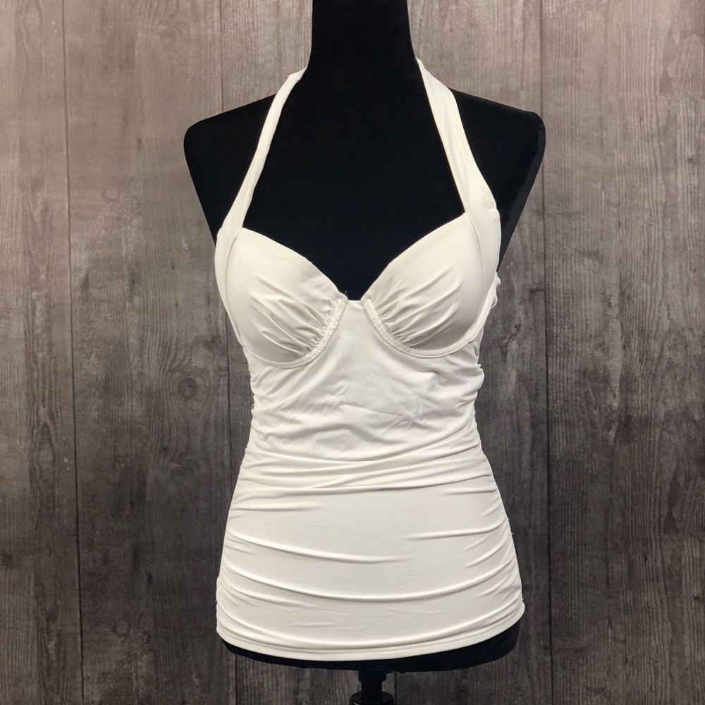 Tommy Bahama Small White Halter Tankini